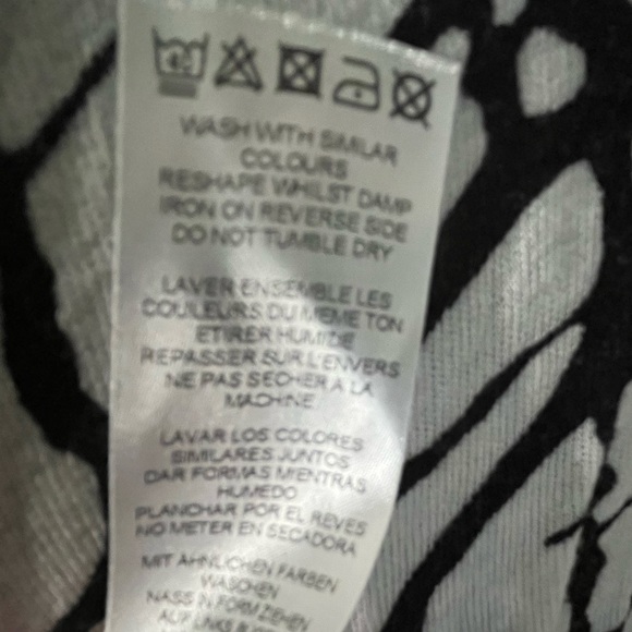 ASOS Black & White Geometric Asymmetrical Mock Neck Tunic, Size S - Picture 11 of 11